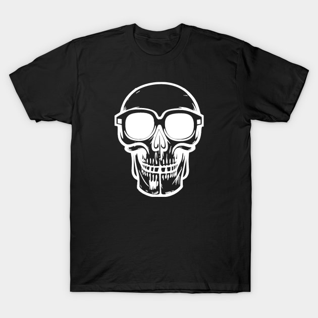 Skull with Sunglasses T-Shirt by Nuletto